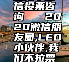 濮阳市微信投票咨询   2020微信朋友圈,LED小伙伴,我们不拉票可好