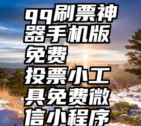 qq刷票神器手机版免费   投票小工具免费微信小程序