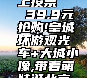 微信帮网上投票   39.9元抢购!皇城环游观光车+大城小像,带着萌娃逛北京~原价190