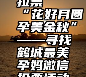 微信刷票拉票   “花好月圆孕美金秋”——寻找鹤城最美孕妈微信投票活动报名征集!