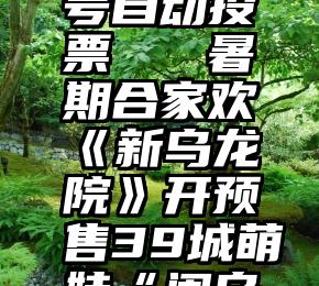 微信公众号自动投票   暑期合家欢《新乌龙院》开预售39城萌娃“闹乌龙”