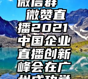 互相投票微信群   微赞直播2021中国企业直播创新峰会在广州成功举办
