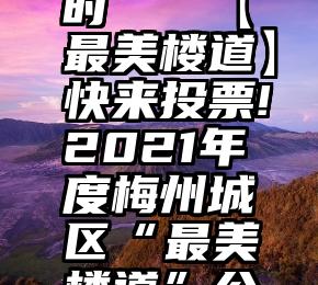 微信拉票平台24小时   【最美楼道】快来投票!2021年度梅州城区“最美楼道”公示投票开始啦~