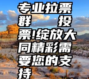 专业拉票群   投票!绽放大同精彩需要您的支持