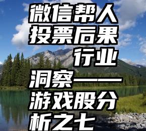 微信帮人投票后果   行业洞察——游戏股分析之七