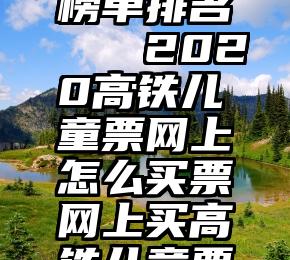 微信投票榜单排名   2020高铁儿童票网上怎么买票网上买高铁儿童票具体流程