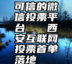 可信的微信投票平台   西安互联网投票首单落地