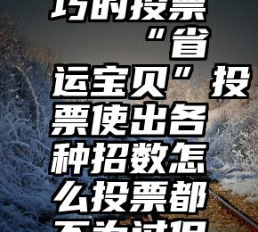 微信有技巧的投票   “省运宝贝”投票使出各种招数怎么投票都不为过但请勿刷票