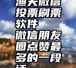 渔夫微信投票刷票软件   微信朋友圈点赞最多的一段话