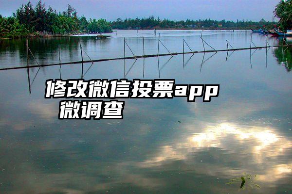 修改微信投票app   微调查