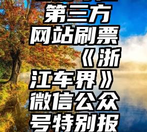 电视导播 第三方网站刷票   《浙江车界》微信公众号特别报道