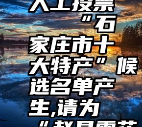 苏州微信人工投票   “石家庄市十大特产”候选名单产生,请为“赵县雪花梨”投票!