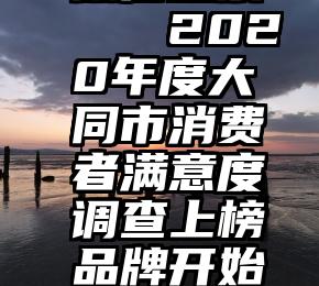 有投票 微信投票   2020年度大同市消费者满意度调查上榜品牌开始评选征集中