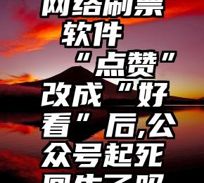 网络刷票 软件   “点赞”改成“好看”后,公众号起死回生了吗