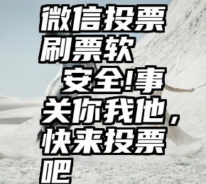 微信投票刷票软   安全!事关你我他，快来投票吧