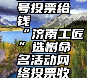 微信公众号投票给钱   “济南工匠”选树命名活动网络投票收官