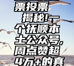 微信刷拉票投票   揭秘!一个抚顺本土公众号,周点赞超4万+的真实原因!