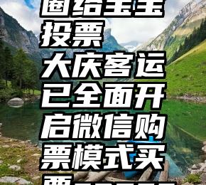 微信朋友圈给宝宝投票   大庆客运已全面开启微信购票模式买票soeasy!