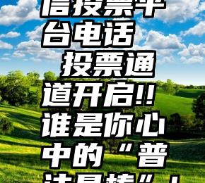 巩义市微信投票平台电话   投票通道开启!!谁是你心中的“普法最棒”!快来投票!