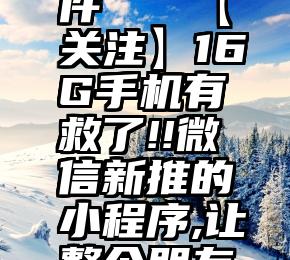 可以快速的投票软件   【关注】16G手机有救了!!微信新推的小程序,让整个朋友圈都疯狂…