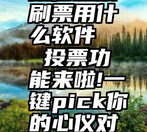 微信投票刷票用什么软件   投票功能来啦!一键pick你的心仪对象!