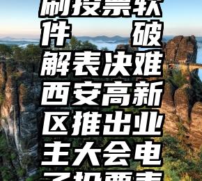 微信平台刷投票软件   破解表决难西安高新区推出业主大会电子投票表决系统