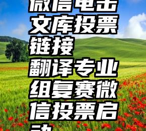 微信电击文库投票链接   翻译专业组复赛微信投票启动