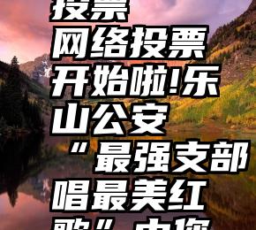 微信多选投票   网络投票开始啦!乐山公安“最强支部唱最美红歌”由您来决定!