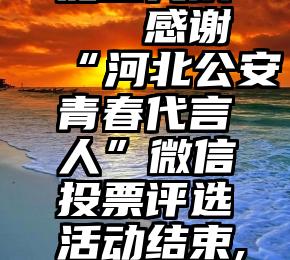 微信投票能投几次   感谢“河北公安青春代言人”微信投票评选活动结束,谁是最后的人气王