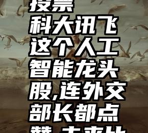 微信各种投票   科大讯飞这个人工智能龙头股,连外交部长都点赞,未来比肩百度