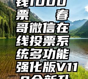 投票10块钱1000票   春哥微信在线投票系统多功能强化版V11.0全新升级发布!