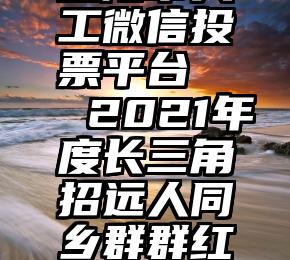 洛阳市人工微信投票平台   2021年度长三角招远人同乡群群红评选