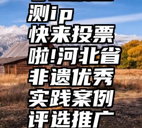 微信公众号投票监测ip   快来投票啦!河北省非遗优秀实践案例评选推广网络投票启动