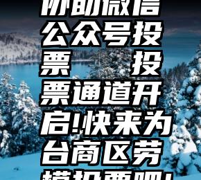 协助微信公众号投票   投票通道开启!快来为台商区劳模投票吧!