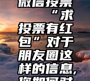 谁经历过微信投票   “求投票有红包”对于朋友圈这样的信息,您如何对待呢