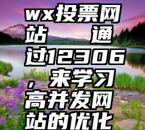 wx投票网站   通过12306，来学习高并发网站的优化