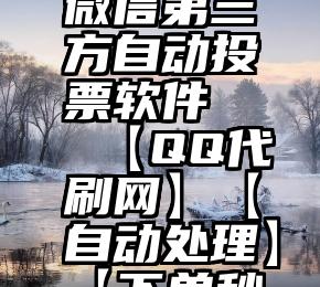 微信第三方自动投票软件   【QQ代刷网】【自动处理】【下单秒