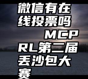 微信有在线投票吗   MCPRL第二届丢沙包大赛