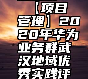 运动会微信投票   【项目管理】2020年华为业务群武汉地域优秀实践评选(第一期)结果公示