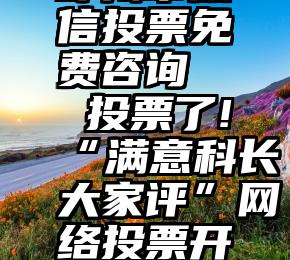 邓州市微信投票免费咨询   投票了!“满意科长大家评”网络投票开始了!