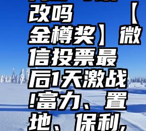 微信投票内部可以改吗   【金樽奖】微信投票最后1天激战!富力、置地、保利,谁能夺得荣誉第一