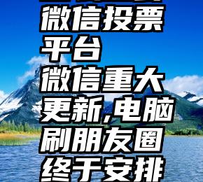 怎么进去微信投票平台   微信重大更新,电脑刷朋友圈终于安排上了!