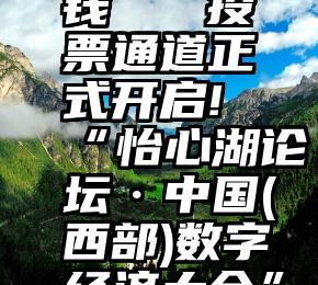 刷微信投票数多少钱   投票通道正式开启!“怡心湖论坛·中国(西部)数字经济大会”大型评选活动启动