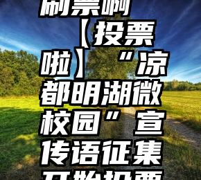 微信怎么刷票啊   【投票啦】“凉都明湖微校园”宣传语征集开始投票啦!