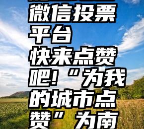 鸡西地区微信投票平台   快来点赞吧!“为我的城市点赞”为南阳投票
