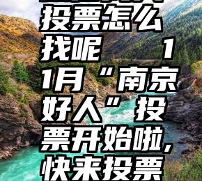 微信找人投票怎么找呢   11月“南京好人”投票开始啦,快来投票吧~