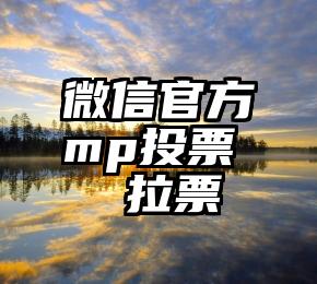 微信官方mp投票   拉票