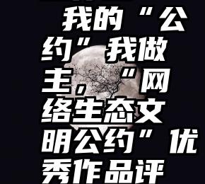 网络投票工作室   我的“公约”我做主，“网络生态文明公约”优秀作品评选开始投票啦!