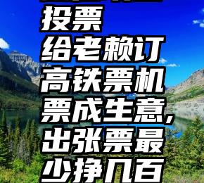 微信项目投票   给老赖订高铁票机票成生意,出张票最少挣几百元