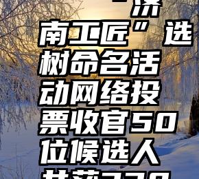 微信自动关注投票   “济南工匠”选树命名活动网络投票收官50位候选人共获330余万票“点赞”